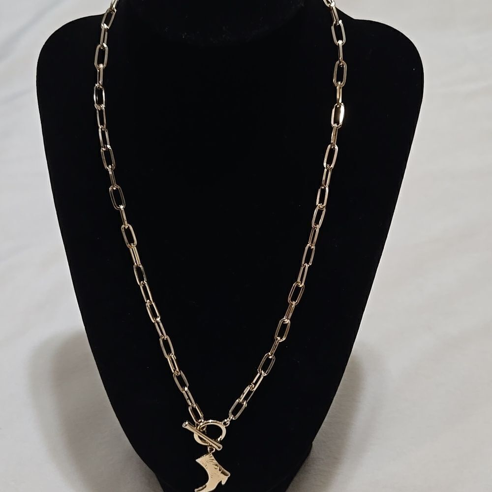 Cowboy Boot Pendant Necklace - Picture 4 of 4